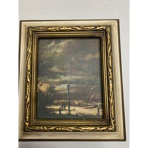 Winter Landscape by Jacob Van Ruisdael On 4” x 5” Cardboard Ornate 6” x7”Frame**